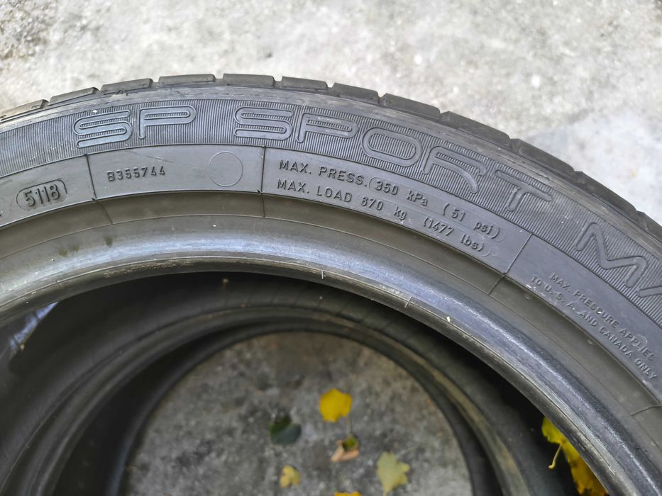 225/50/17 2бр.Dunlop Летни гуми RSC