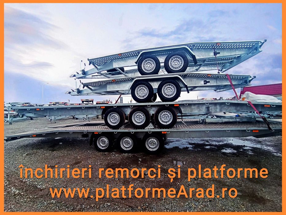 inchiriez trailer dublu remorca motociclete atv platforma slep