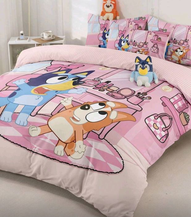 Спални комплекти и одеало за деца на Блуи и Бинго