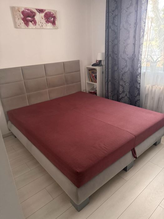 Pat tapitat cu saltea tapitata rabatabila