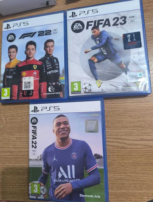 3 jocuri PS5 – FIFA 22, FIFA 23 și Formula 1 22