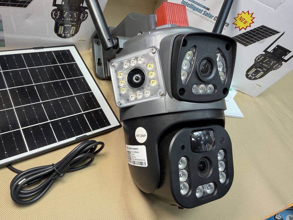 4G Соларна тройна 2026 последен модел Камера LYLU 3x12 mpx Сим карта