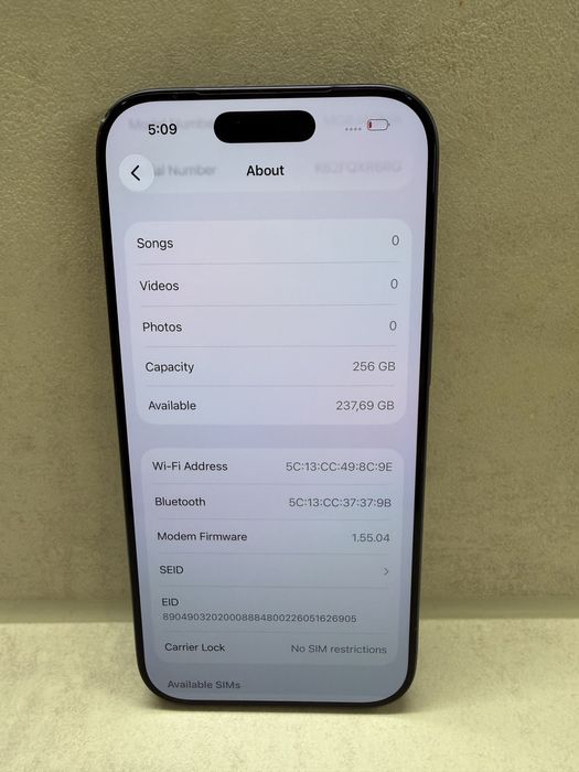 iPhone 17 Pro 256GB Deep Blue 100% Battery Health