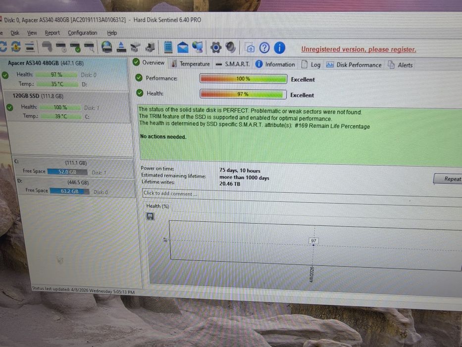 Ssd 480 GB stare foarte buna