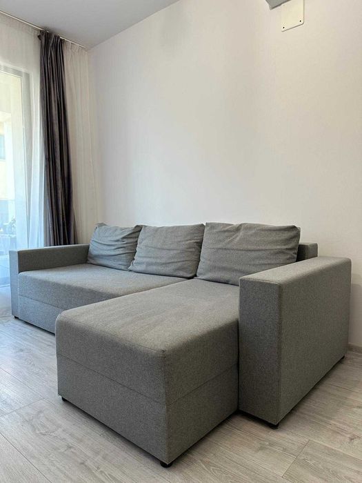 Coltar / canapea extensibila gri