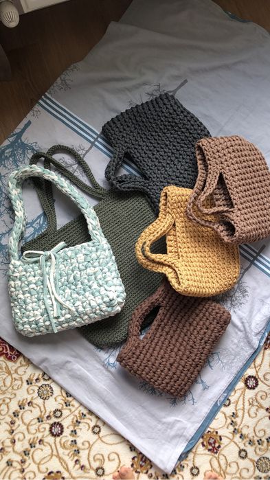 Вязаные сумки все по 5000тг