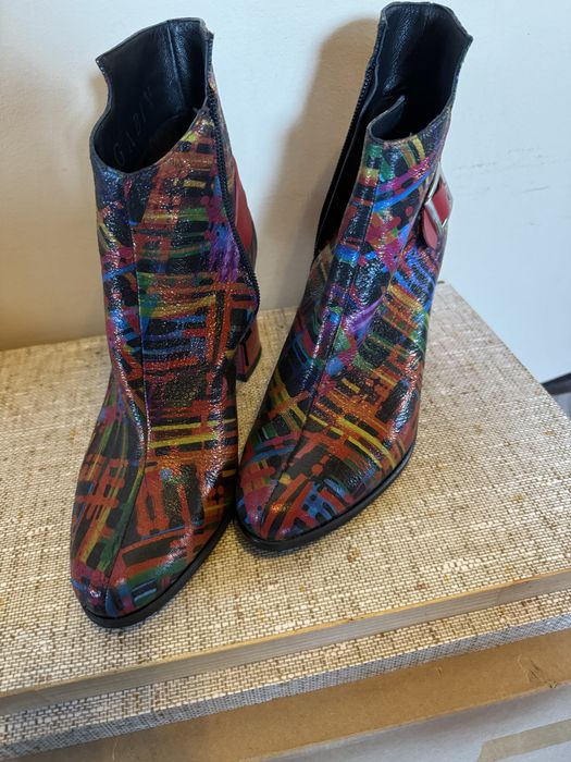 Ghetute multicolor, piele naturala