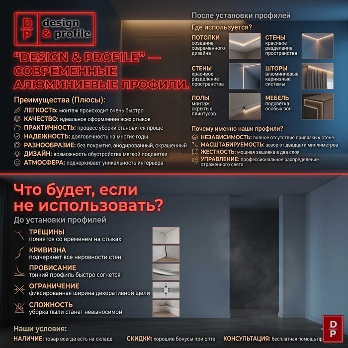 Скрытый Порящий Теневой Профиль Андижан Карниз Плинтус Потолок Стена