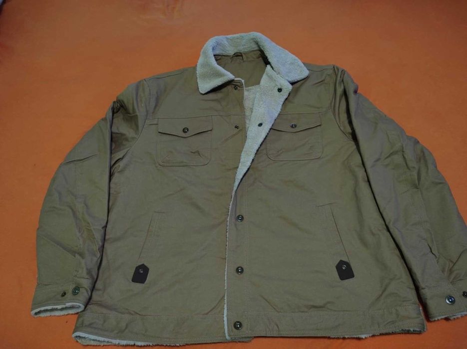 Мъжко зимно яке, цвят бежово с подплата каракул размер XXXL , Ново