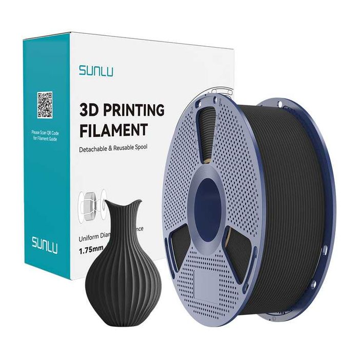 Филамент PLA Classic, черен, 1.75mm, 1KG - Sunlu