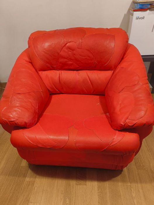 Холна гарнитура  - диван двойка и два фотьойла - еко кожа