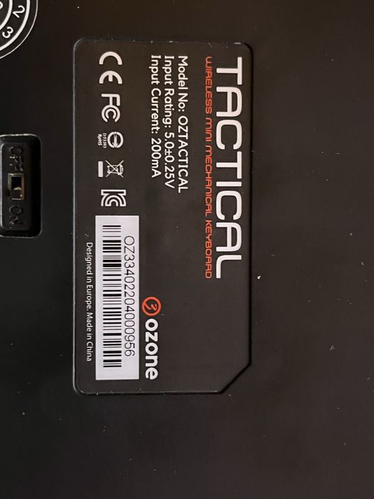 Ozone Tactical – безжична механична геймърска клавиатура, с кутия