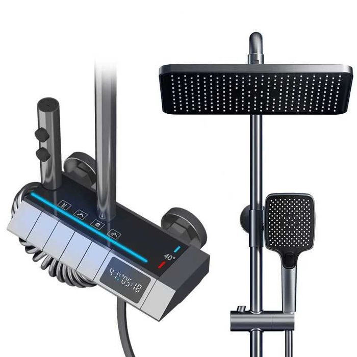 Модерен интелигентен термостатен душ с дисплей и LED подсветка