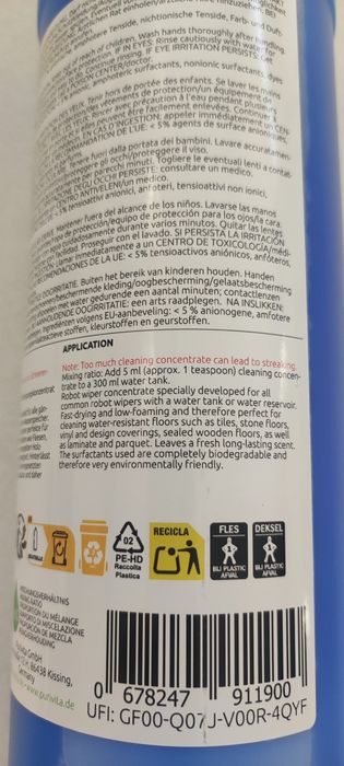 Detergent pardoseli  concentrat pentru robotii cu mop si mopuri electr
