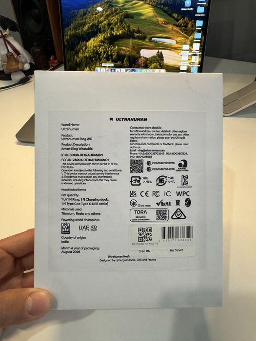 Смарт кольцо Ultrahuman ring Air