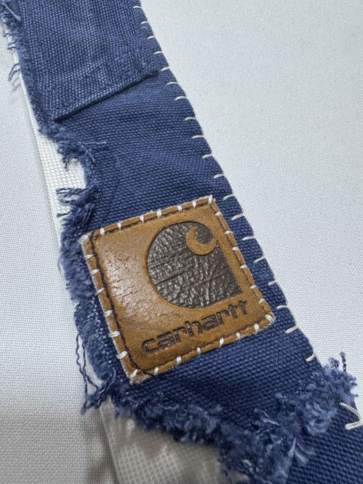 Cravata Carhartt WIP reworked 1of1 handmade white & blue