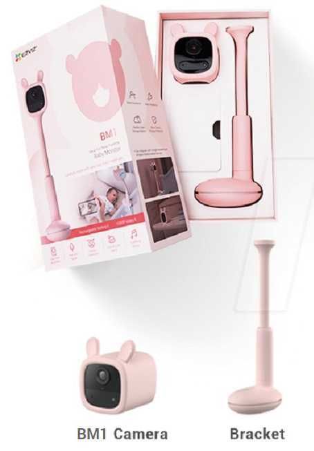 Camera supraveghere bebelus Wireless Baby Monitor EZVIZ BM1 Roz Noua