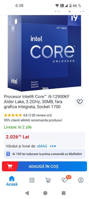 Procesor Intel Core i9-12900kf socket 1700