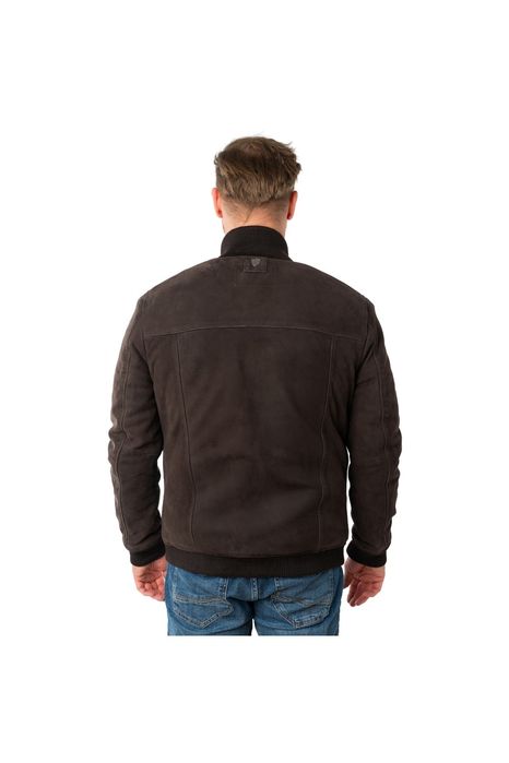 Geaca de Iarna Imblanita Piele Barbati Mauritius Maro Inchis MMThalor