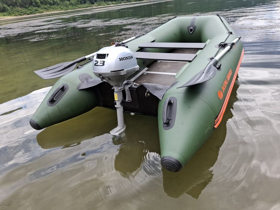 Barca gonflabila Kolibri + motor barca Honda /cizma scurta 2.3 CP 4T