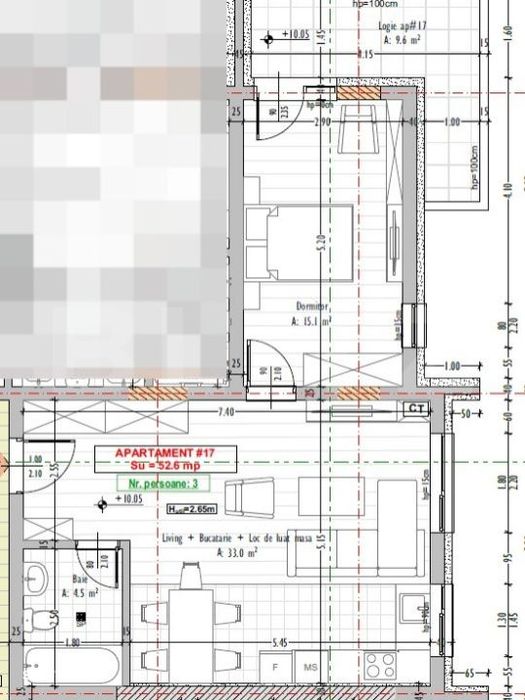 Apartament 2 camere, semifinisat, bacon, Stejarului, Floresti — fotografia 1