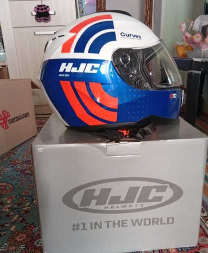 Като нова! Каска HJC C70 Curves MC27 - Размер XL (Използвана 5 часа)