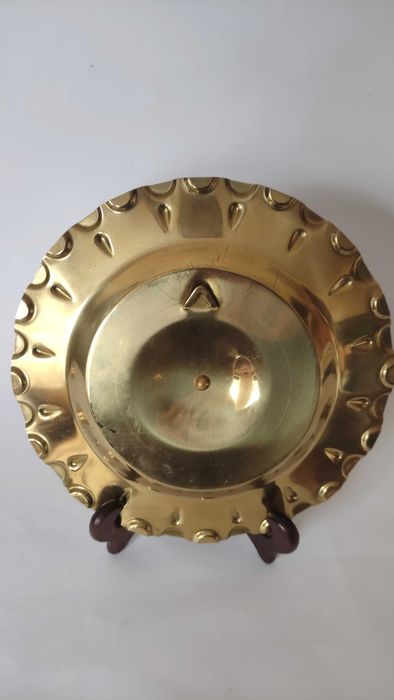Декоративна чиния за стена от месинг и арт керамика