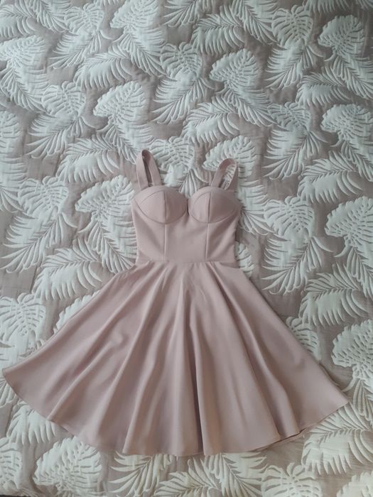 НОВА Официална Рокля бюстие в нежен светлолилав цвят