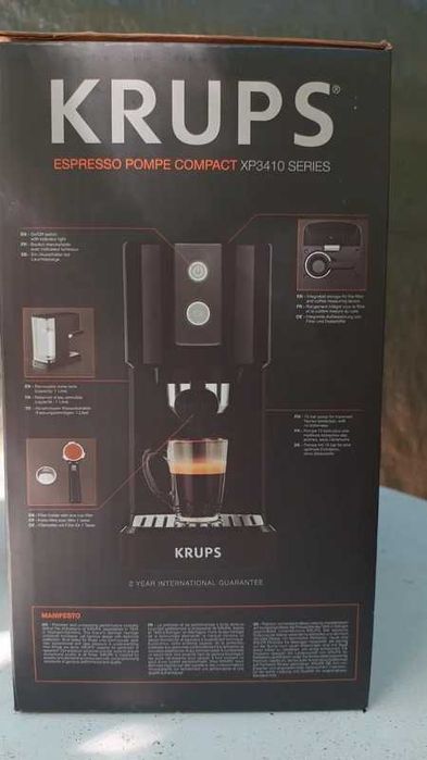 Espressor Krups Calvi XP3410, 1460W, 15 bar, 1 l, 
Stare,Foarte bună