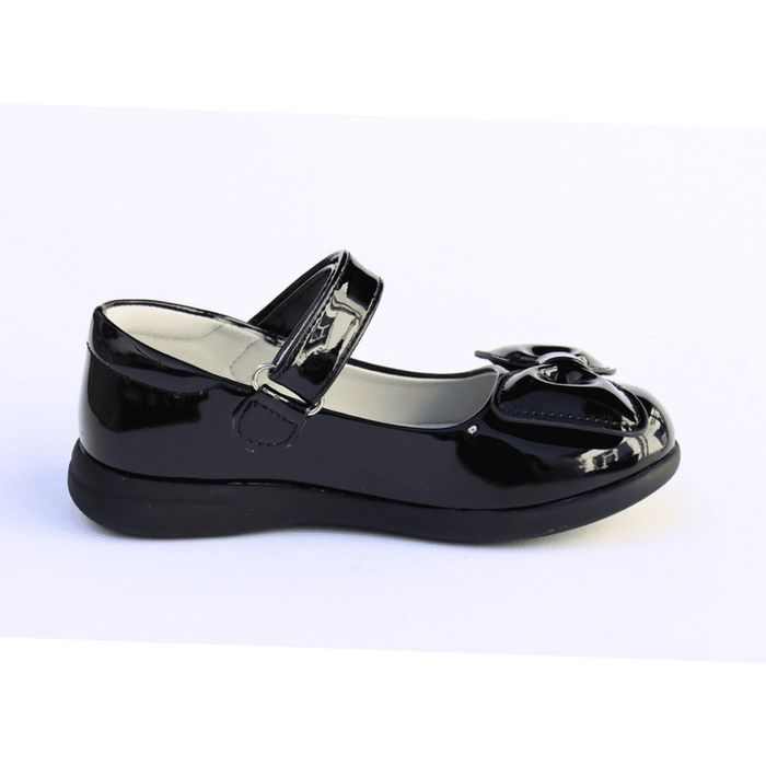 Детски черни официални лечение обувки Apawwa