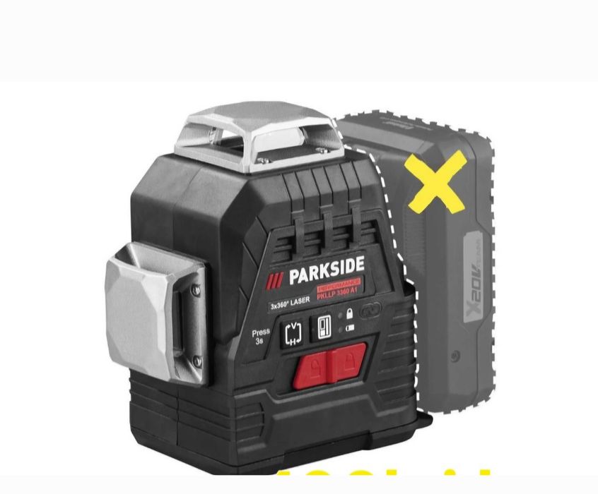 Nivele laser parkside performace Model A1 3x360g pe acumulator 20v