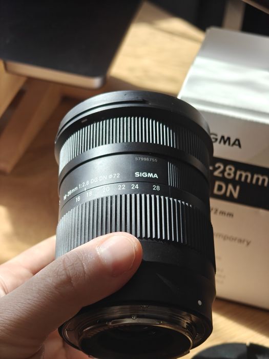 Obiectiv Sigma 16-28mm  f 2.8 montura L Mount Lumix Panasonic pachet full