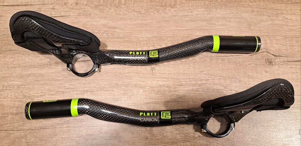 Aerobar/ extensii ghidon carbon + înălțători 20 mm