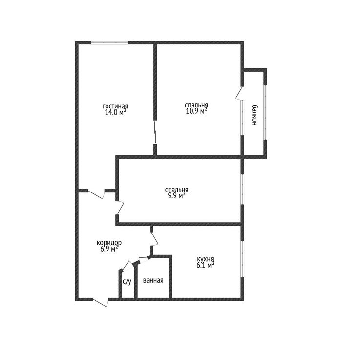 Продажа 3-комнатной квартиры, 20 мкр