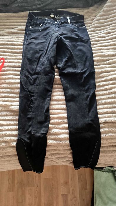 Панталони за конна езда сив и черен