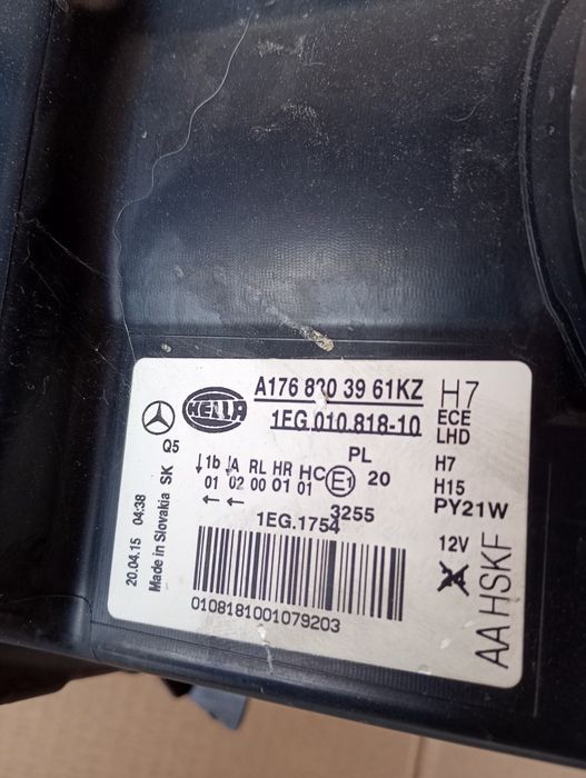 Far faruri halogen xenon Mercedes A Class W176 Opel Insignia