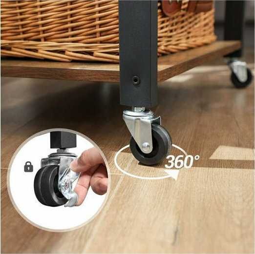 Dulap pe roti bucatarie, maro vintage