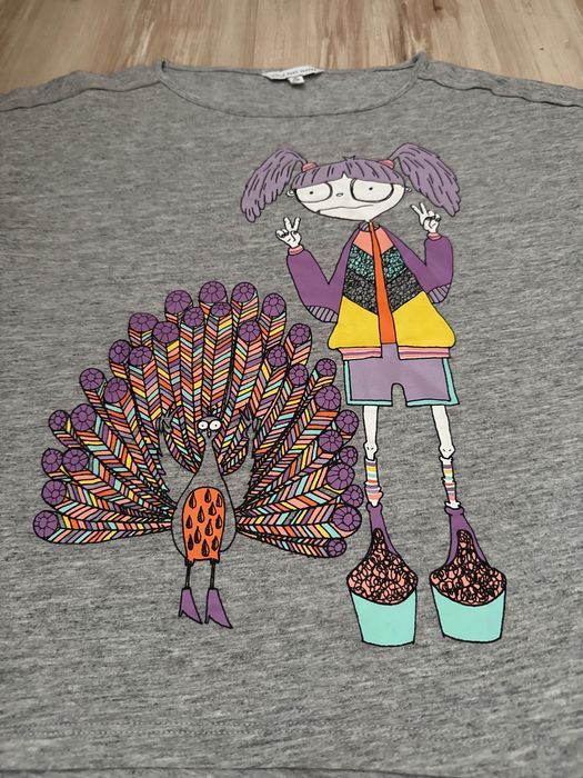 Детска тениска Little Marc Jacobs 9-10 год сива