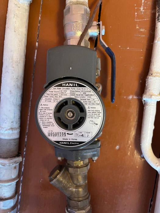 Котел, насос и термостат