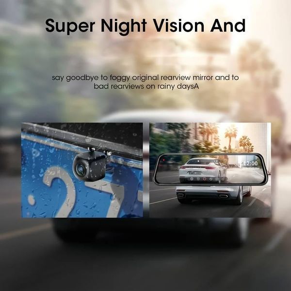 Видеорегистратор DVR 1080 FULL HD 9,66 inhc Touch screen Огледало с дв