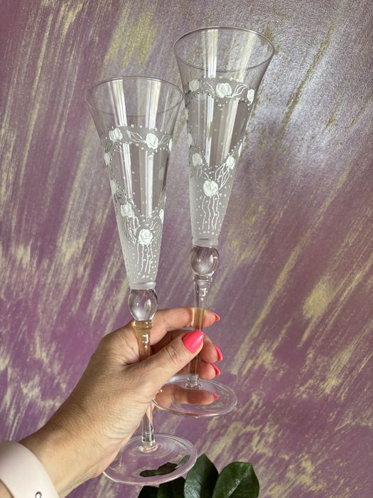 РАЗПРОДАЖБА!!! Рисувани сватбени ритуални чаши