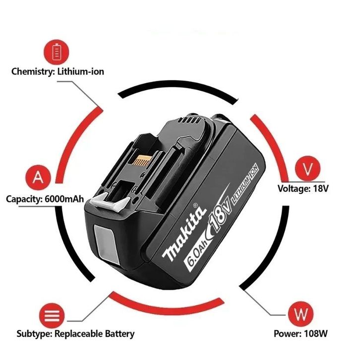 Acumulator Makita 18V 6Ah Li-Ion