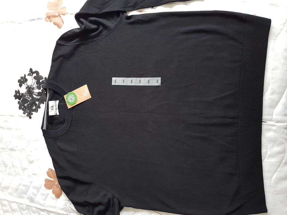 Pulovar NOU negru C&A Bio Cotton  XXL