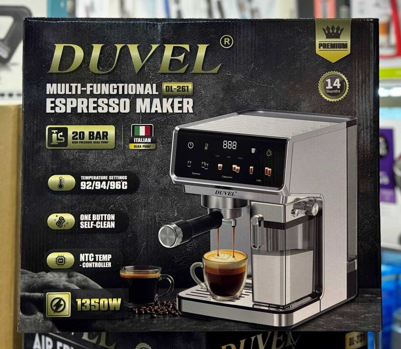 Кофемашина DUVEL DL-261 кофеварка с регулировкой температур 1350W kv48
