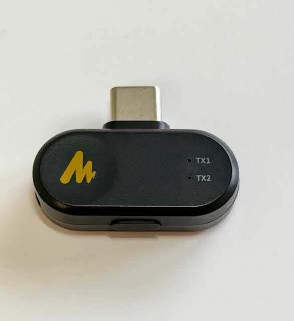 Безжичен микрофон с AI шумопотискане - USB-C порт, чисто нов