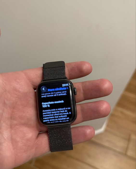 Apple Watch Seria 9 Stainless Steel 100% baterie