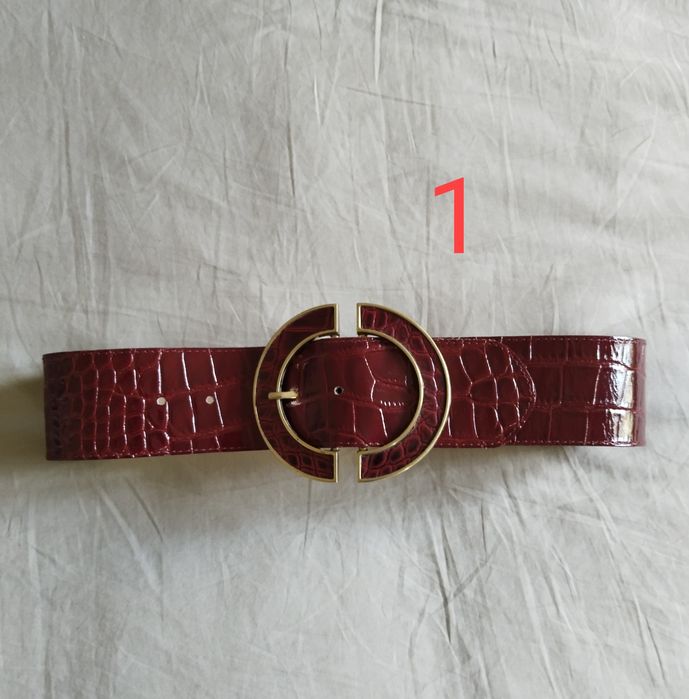 Reiss , All Saints , кожаные женские ремни красный черный металл