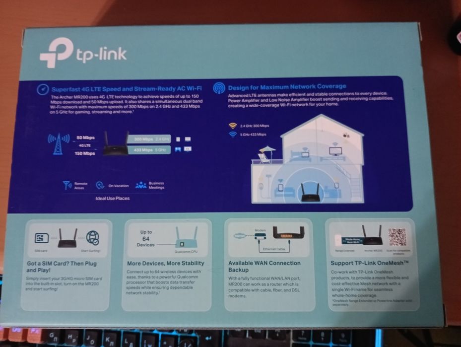 Роутер tp-link   ARCHER MR 200