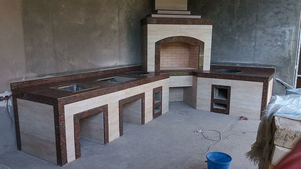 Летний кухня и камин