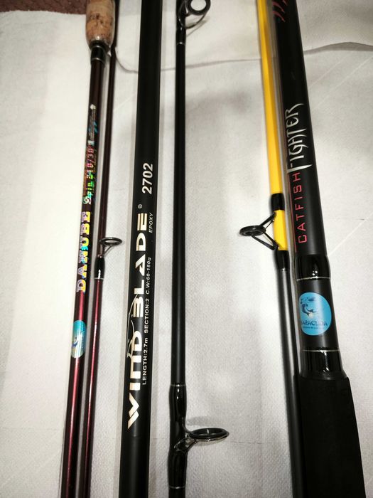 set doua mulinete Okuma C-Fight 6000 si doua lansete 2.70 m